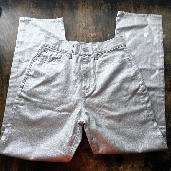 Madewell '90s Straight Jean in Silver Foil Sz 27 - Picture 9 of 14